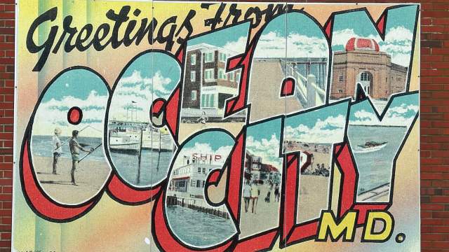 "Greetings From Ocean City" Enlarged Postcard