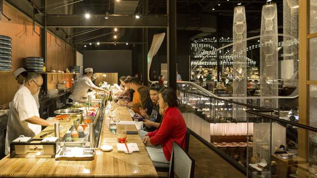 Sushi bar at Morimoto Asia restaurant in Disney Springs