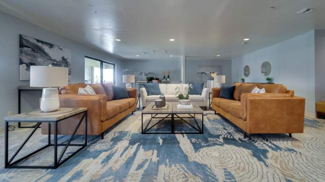 Suite living room at DoubleTree by Hilton Orlando at SeaWorld