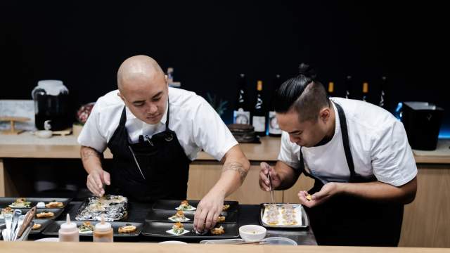 Soseki Modern Omakase chef prep