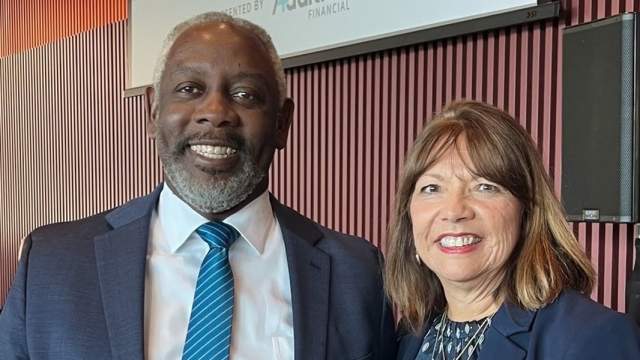 L to R: Orange County Mayor Jerry L. Demings and Pamela Nabors, CareerSource Central Florida president and CEO.