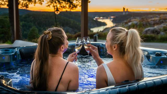 Boblebad på Fredriksten Hotell