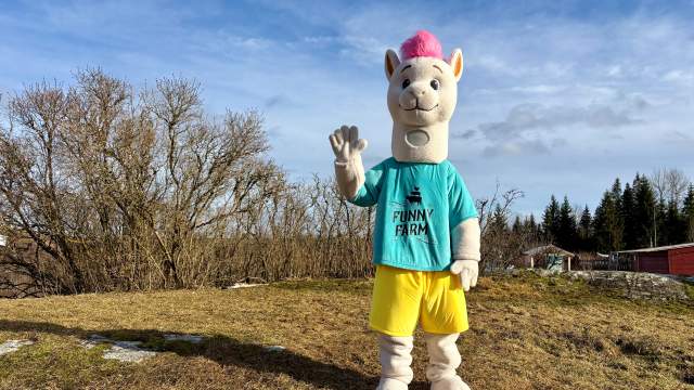 Bilde av maskotten Funny fra The Funny Farm