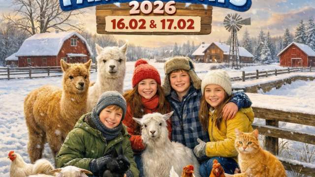 Plakat med barn og dyr