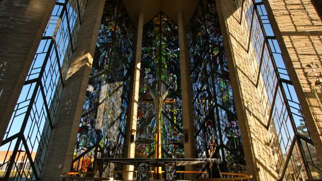 Stained glass in the Valparaiso University chapel
