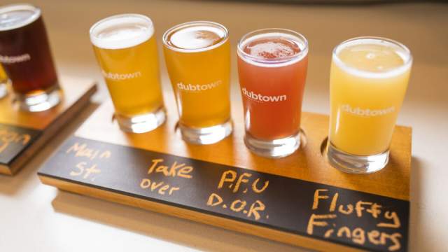 Dubtown beer flight