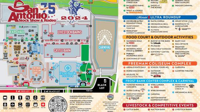 Map of 2024 San Antonio Stock Show & Rodeo Grounds