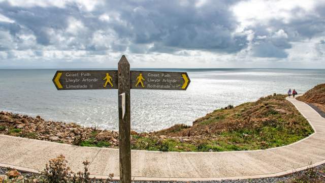 Gower Coast Path sign