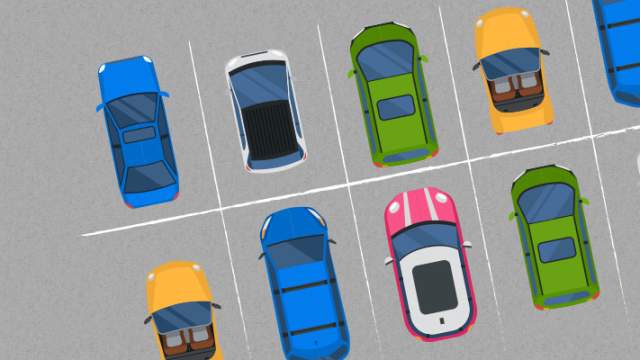 A graphic of a car park