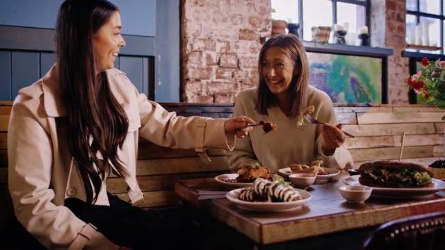 Mother and daughter celebrating mothers day