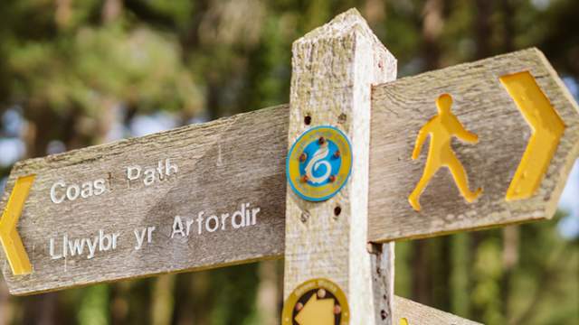 Wales Coast Path sign