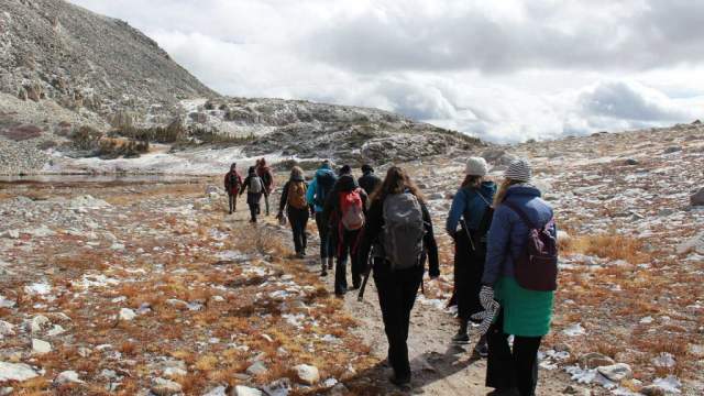 Women hiking