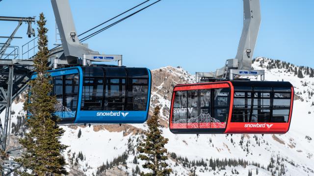 Tram at Snowbird in Winter