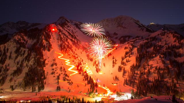 Fireworks Above Alta