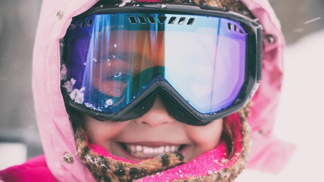 Little Girl Skiing at Brighton