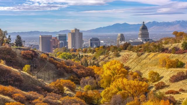 Salt Lake City in the fall.
