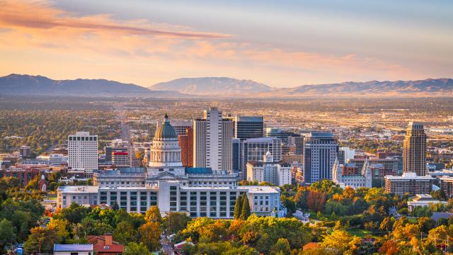 Salt Lake City in the fall.
