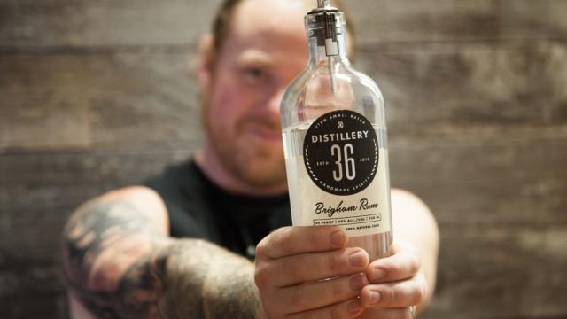 Jon Gregersen of Distillery 36 Holding Brigham Rum