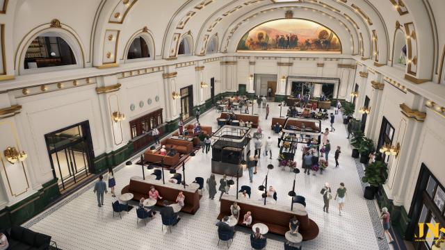The Grand Hall at Asher Adams rendering
