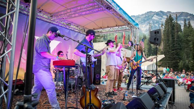 Big Blue Ox playing the Cool Air Concert Series at Snowbird.