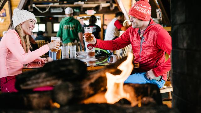 Couple Cheers to Apres Ski Beers