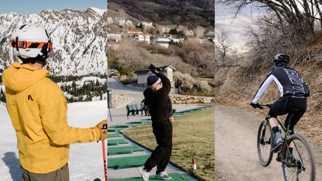 Ski Golf and Bike in the spring