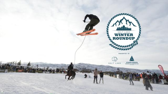 Skijoring Winter Roundup Photo and Logo