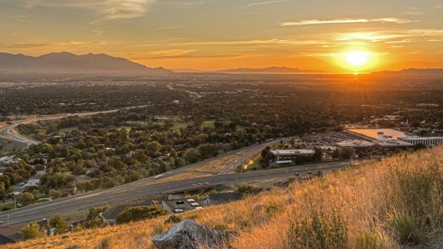 Sunset on Salt Lake Valley