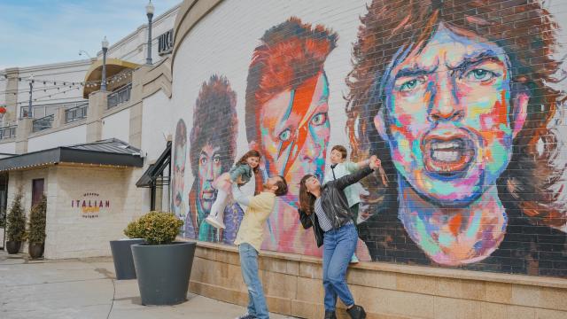The Legends of Rock Mural is a perfect family photo op.