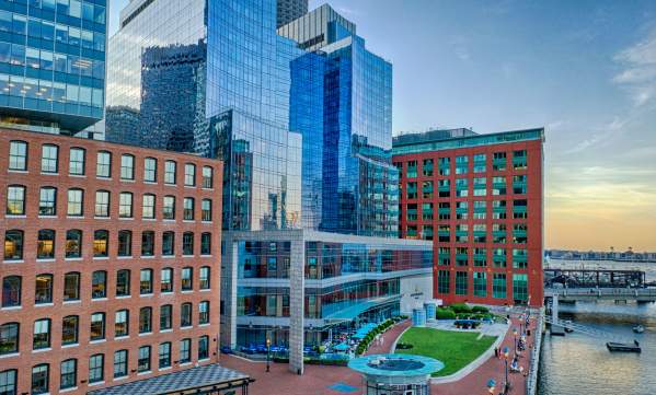 Aerial view of the InterContinental Boston