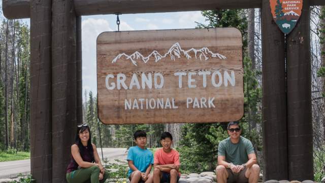 North entrance for Grand Teton National Park