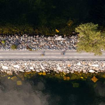 A Causeway Aerial - Biking