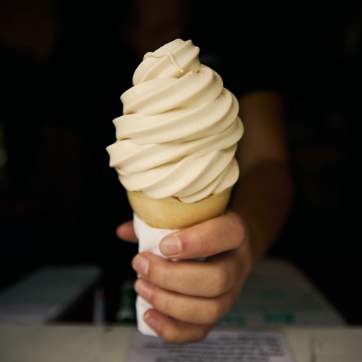 A soft-served ice cream referred to in Vermont as a Creemee