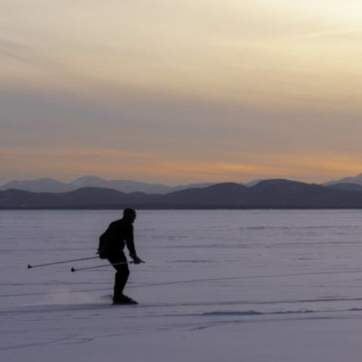 Cross Country Skaing on Lake Champlain