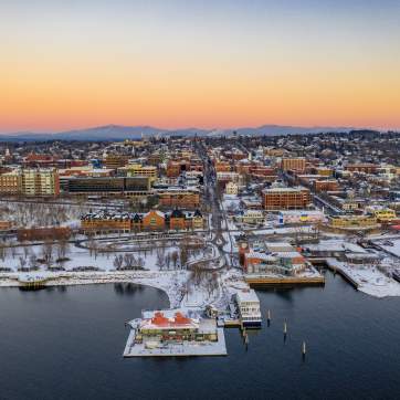 Winter Waterfront Aerial
