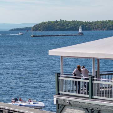 Views of Lake Champlain from Splash