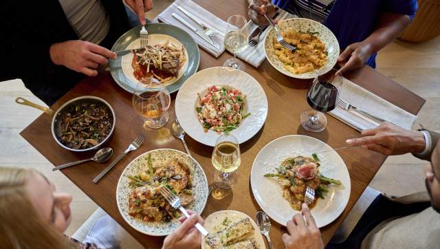 A table full of food