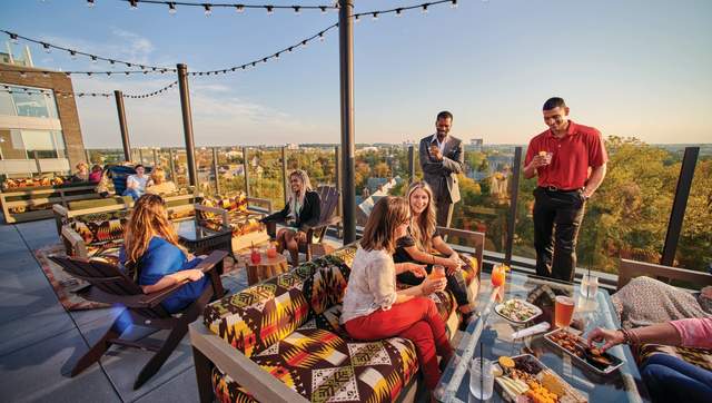People hanging out at the Graduate Rock Bar
