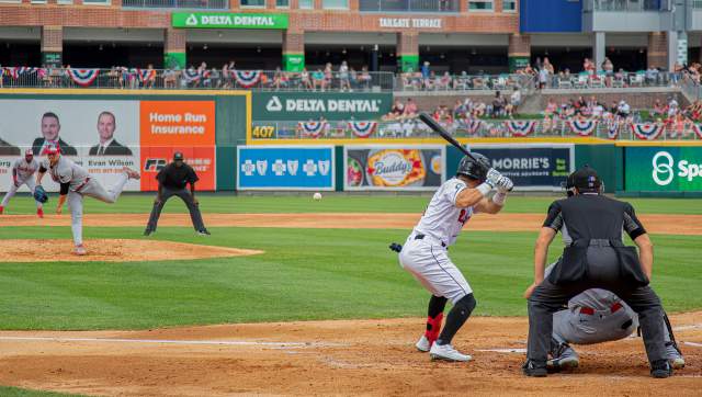Baseball player and ump