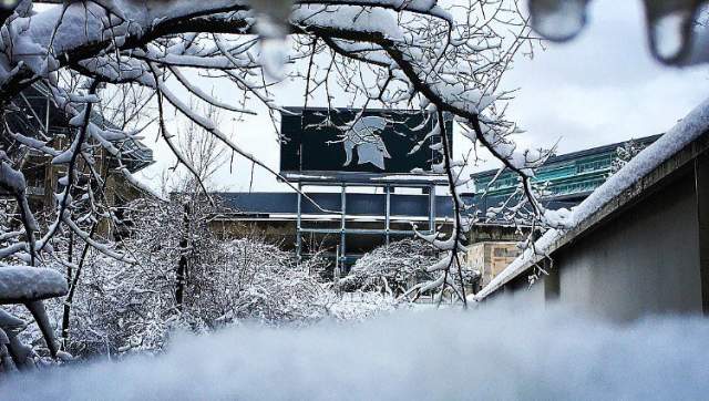 Spartan Stadium in winter