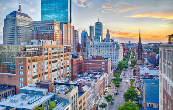 Back Bay Skyline at sunset