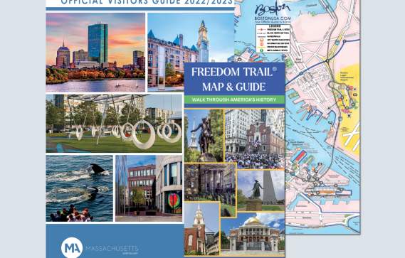 Image of the Official Visitors Guide, Boston Map and Freedom Trail map