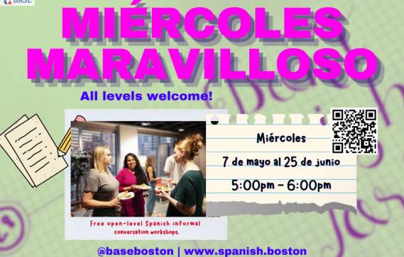 ¡Miércoles Maravilloso!: free Wednesday informal Spanish conversation workshops