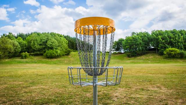 Chain And Metal Disc Golf Basket In Dayton, Ohio