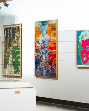 A gallery of paintings in the Swope Art Museum in Terre Haute, Indiana