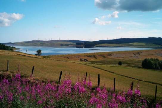View of the open countryside in Hiraethog