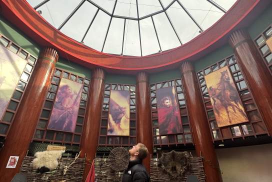 Influencer Moments with Jamie enjoying an exhibition at Navan Centre and Fort.