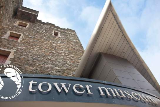 View of external building and sign for Tower Museum