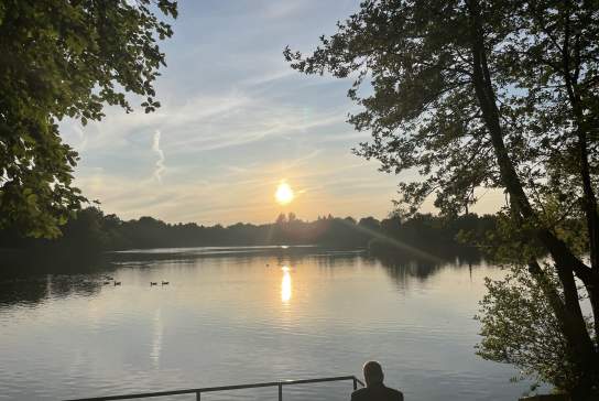 Beautiful sunset image as part of Walk it Off NI tour.