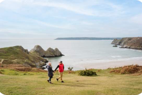 Walking in Swansea Bay